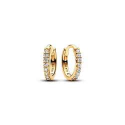 Pandora zilveren goudkleurig oorringen met zirkonia 263015C01 - 53886