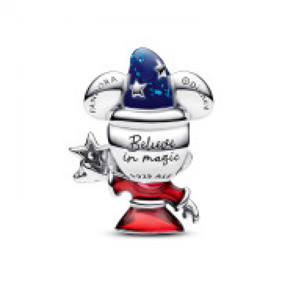Pandora DisneyMickey Mouse zilveren bedel met heldere zirkonia, rood, blauw en zwarte ename 792954C01 - 53916