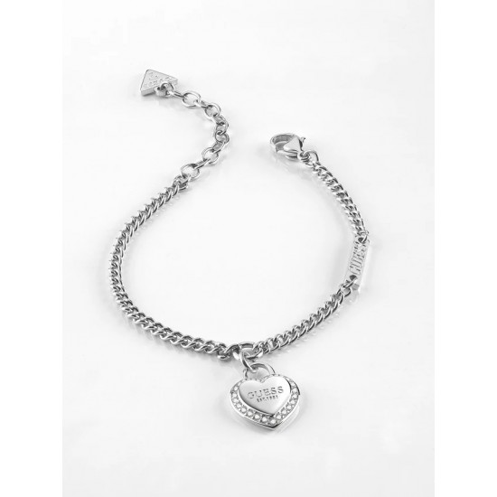 Guess Jewellery fine heart” armband Zilverkleur MAAT 17+3cm - 49467