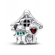Pandora Peperkoekhuis zilveren bedel met roze, rood en groene ename 792823C01 - 53912