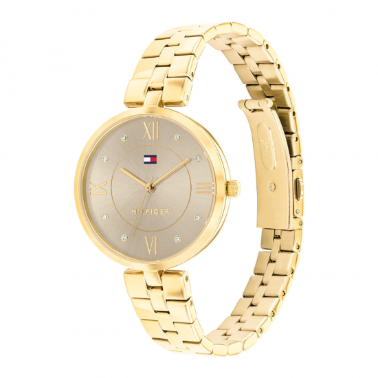 Tommy Hilfiger Dames Horloge  Ella 34mm  goudkleurig TH1782685 - 53958