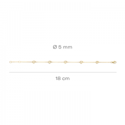 Blush Armband 2211YZI met hartjes 14krt geelgoud met zirkonia - 53985