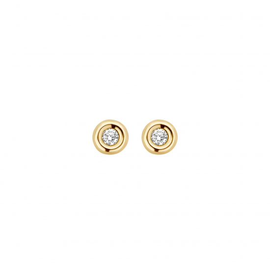 Blush Oorbellen 14k Geel goud met Diamant 2x0.03 crt maat 4,3mm 7628YDI - 49515