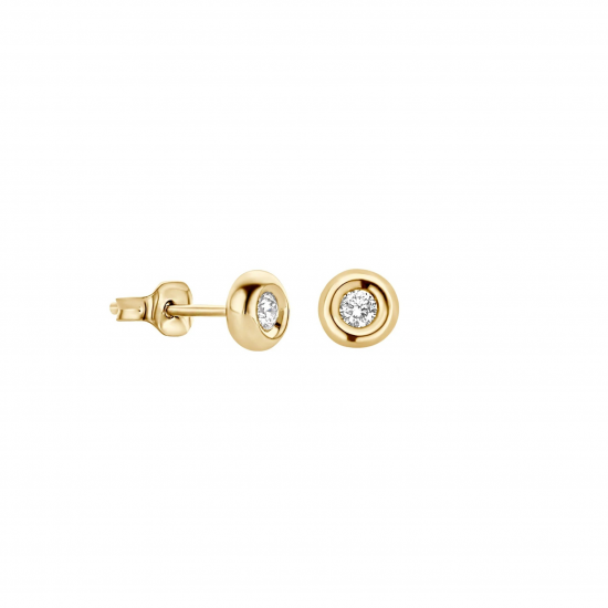Blush Oorbellen 14k Geel goud met Diamant 2x0.03 crt maat 4,3mm 7628YDI - 49515