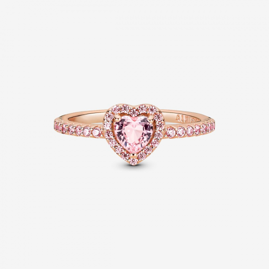 Pandora Glinsterende Verhoogde Hartring maat 17 188421C04-54 - 54057