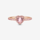Pandora Glinsterende Verhoogde Hartring maat 17 188421C04-54 - 54057