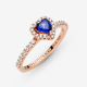 Pandora Glinsterende Verhoogde Hartring maat 17.5 188421C01-56 - 54060