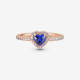 Pandora Glinsterende Verhoogde Hartring maat 17.5 188421C01-56 - 54060