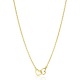 ZINZI Collier goudkleuring met twee hartjes in elkaar ZIC2513G - 54139