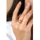 ZINZI zilveren ring met goudkleuring en zirkonia maat 18 ZIR1709Y56 - 54142