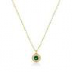 Swings 14k Geelgouden collier met groene zirkonia  NDC01-1399-01 - 54196