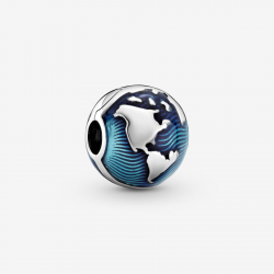 PANDORA Blauwe Wereldbol Clip Bedel 799429C01 - 54230