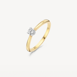 Blush Ring 1187BZI 14k Geel en Witgoud met Zirkonia 1119BZI  MAAT 17 - 54241