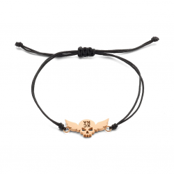 VNDX Icon Armband Zwart met Rose - 52651