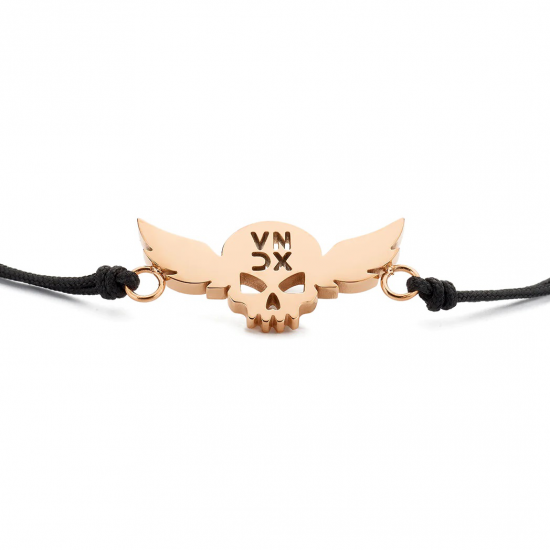 VNDX Icon Armband Zwart met Rose - 52651