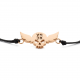 VNDX Icon Armband Zwart met Rose - 52651