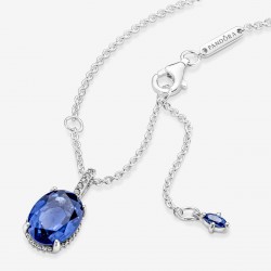 Pandora Sterling silver set with princess blue crystal and clear cubic zirconia Cadeauset 45cm - 54312