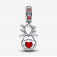 Pandora Red Nose Reindeer Murano Dangle Charm - 54296