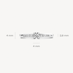 Blush Ring 1155WZI - 14k Witgoud met Zirkonia - 54341