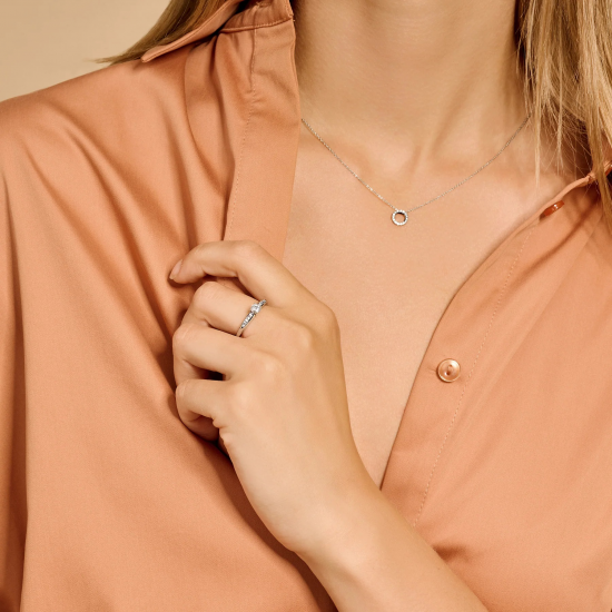 Blush Ring 1155WZI - 14k Witgoud met Zirkonia - 54341