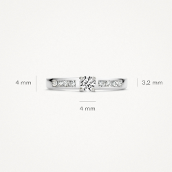Blush Ring 1125WZI - 14k Witgoud met Zirkonia MAAT 17 - 54342