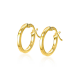 ZINZI Gold 14 karaat gouden oorringen vierkante buis 13 x 1,5mm ZGO257 - 54331