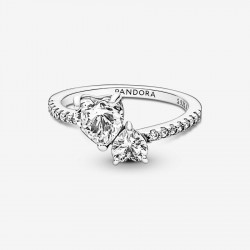 Pandora Double Heart Sparkling Ring 18 191198C01-56 - 54357