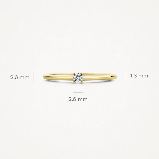 Blush Ring Geelgoud met Zirkonia 1200YZI MAAT 17 - 54398