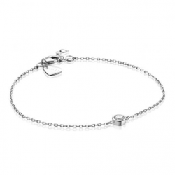 ZINZI zilveren armband rond wit ZIA1393 - 54400