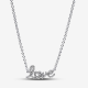 Sprankelende halsketting love handgeschreven maat 45CM - 54439
