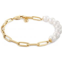 Tommy Hilfiger  TJ2780770 Goudkleurige armband met parels 18CM - 54485
