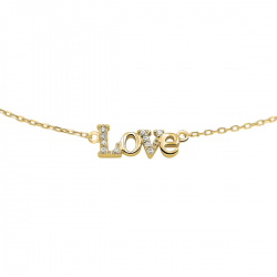 collier love zirkonia 40 + 4 cm 1 micron - 54523