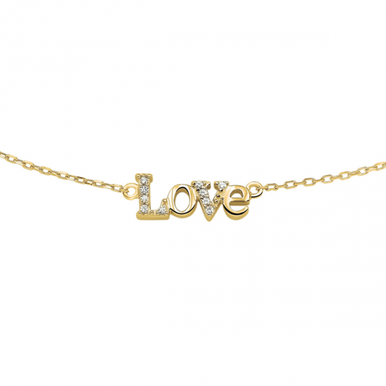 collier love zirkonia 40 + 4 cm 1 micron - 54523