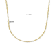 collier koffieboon 3,7 mm 42 + 3 cm 1 micron - 54520
