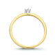 Geelgouden ring met diamant 0.10crt h si MAAT 17,27. - 49795