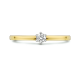 Geelgouden ring met diamant 0.10crt h si MAAT 17,27. - 49795