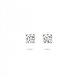 Witgouden oorknoppen diamant (2x 0.10crt) H SI 3mm. - 49799