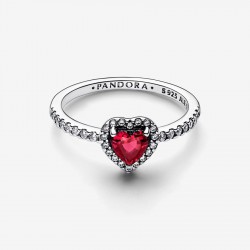 Pandora Verhoogd rood hartring 16 198421c02-50 - 54600