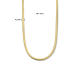 Geelgoud op 925 zilveren collier platte slang 4,3 mm 40 + 4 cm. - 49837