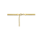 Geelgoud op 925 zilveren collier platte slang 4,3 mm 40 + 4 cm. - 49837