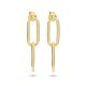 Geelgoud op 925 zilveren oorhangers met een totale hoogte van 2.8cm - 49851