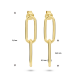 Geelgoud op 925 zilveren oorhangers met een totale hoogte van 2.8cm - 49851