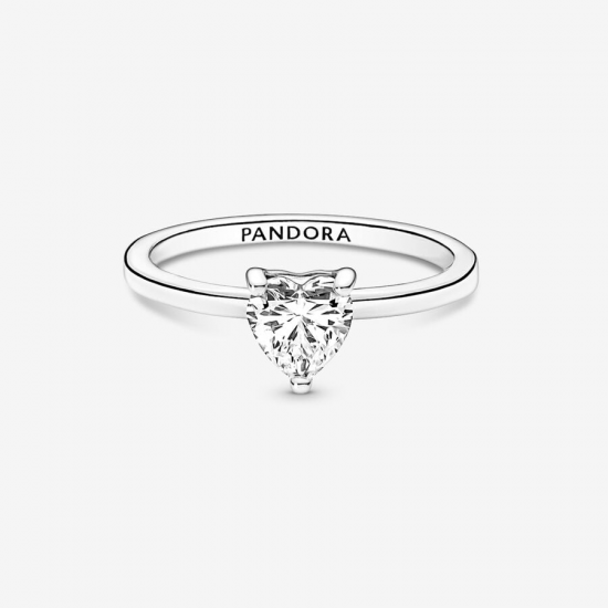 Pandora Sparkling Heart Solitaire Ring Maat 16,5 - 54628