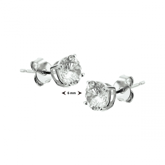 Zilver Oorknoppen hart - 54868