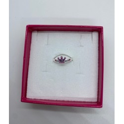 Bellini 925 kinder ring Kroon roze maat 14 - 54840
