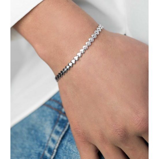 ZINZI zilveren armband hartjes - 49943