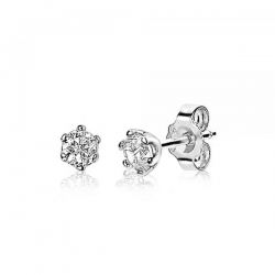 ZINZI zilveren oorknoppen zirconia wit chatonzetting ZIO1984 - 49924
