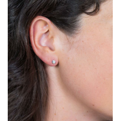 ZINZI zilveren oorknoppen zirconia wit chatonzetting ZIO1984 - 49924