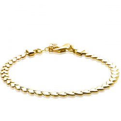 ZINZI zilveren armband goud vergulden hartjes - 49942