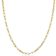 ZINZI zilveren collier goudverguld paperclip schakel ZIC2150G - 49967